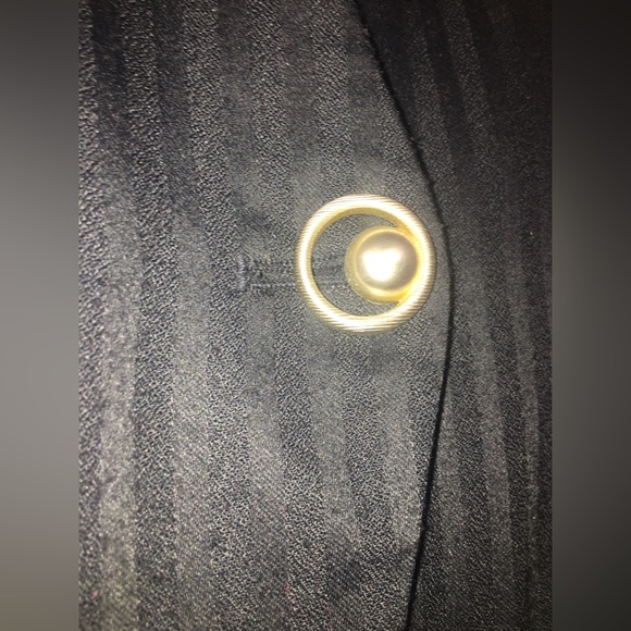 Sweetbriar | Women’s Black Pin Stripe Pattern Blazer Jacket - Picture 3 of 12